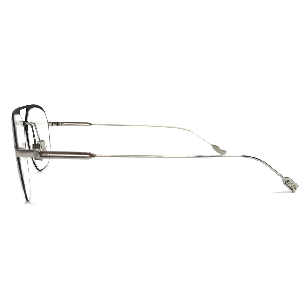 Rimowa Eyeglasses Frames RW50011U 002 Black Silver Large Full Rim 56-13-150